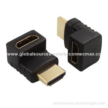 HDMI Male to Female Adapters with 90-degree